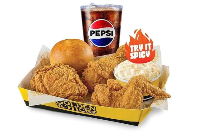 Golden Spicy Fried Chicken.