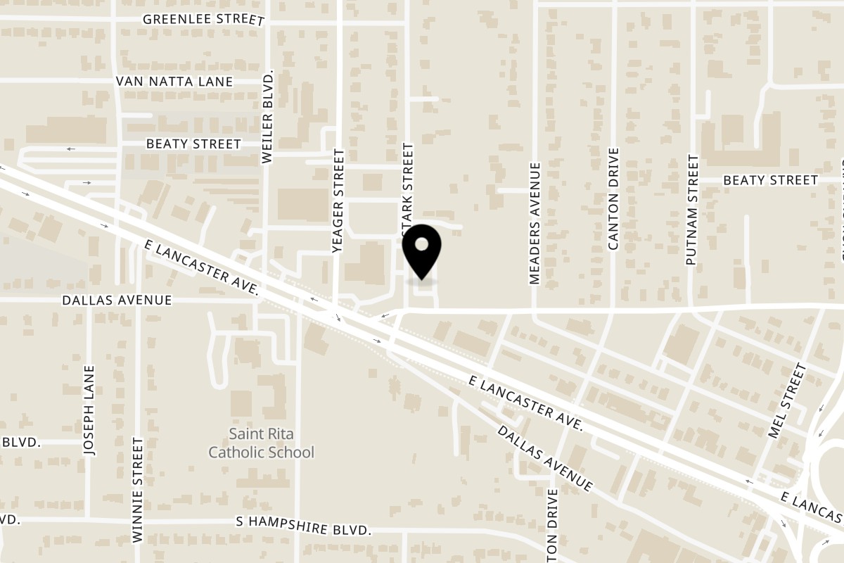 Map showing the location of Golden Chick Fort Worth Craig Street on 5701 Craig St in Fort Worth